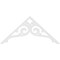 Ekena Millwork Pitch Bordeaux Architectural Grade PVC Gable Pediment, 60"W x 27 1/2"H x 1"P (11/12) GPP060X028X100BOR - alternate 2